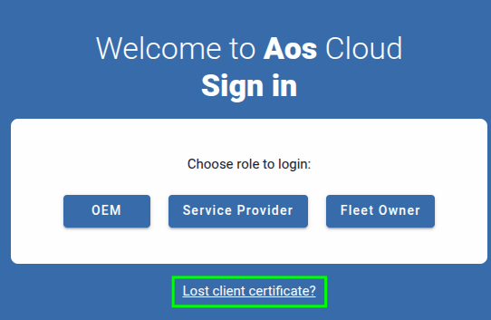 Lost client certificate