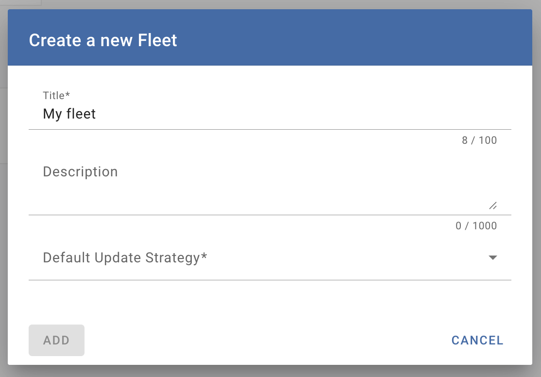 Create fleet
