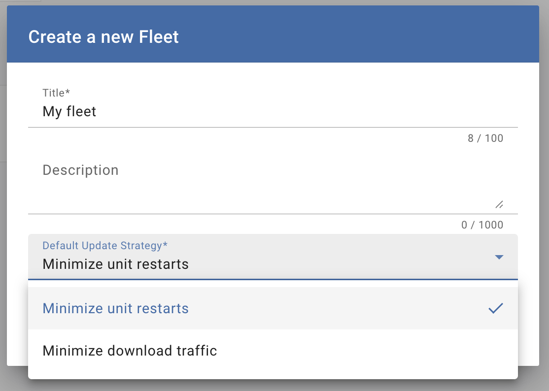 Create fleet